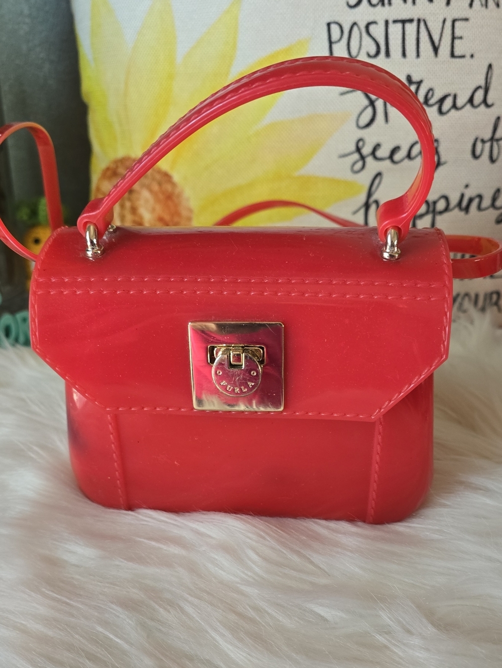 Furla JELLY Red Mini Crossbody with Detachable Strap
